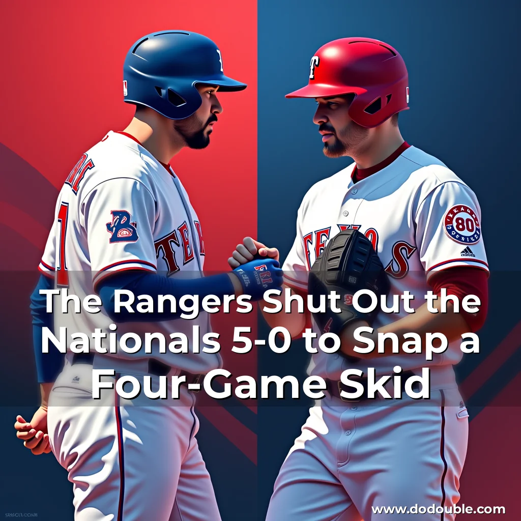Read more about the article The Rangers Shut Out the Nationals 5-0 to Snap a Four-Game Skid