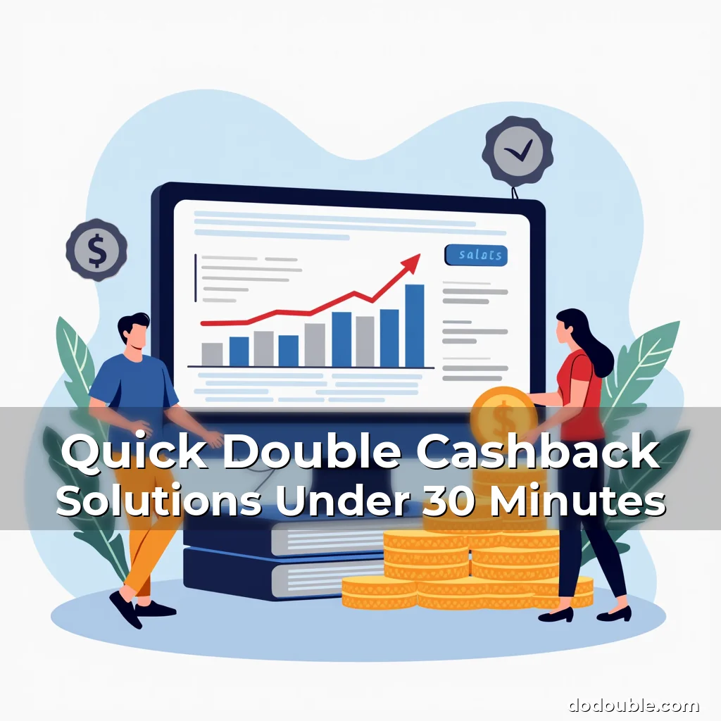 Artistic representation for Quick Double Cashback Solutions Under 30 Minutes