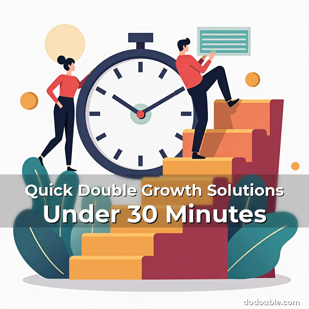 Artistic representation for Quick Double Growth Solutions Under 30 Minutes